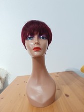 Echthaarperücke Rotwein aus