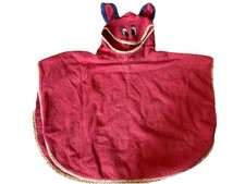 Rotes  Kapuzenhandtuch Poncho Baby
