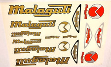 Satz Aufkleber MALAGUTI Gold-Silber Moped Mokick Roller Vespa