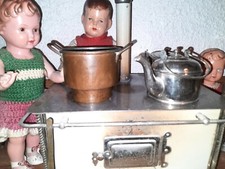 Kinderküche Antiker  Originaler Kupferkessel Ofeneinsatz Gulaschkessel SELTEN!!!