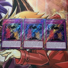 Yugioh! Playset 3x XYZ-Universum Platinum Secret Rare - RA04-DE218 1. Auflage