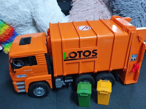 Bruder müllwagen man inkl 2 - müllwagen,
