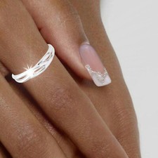 Damen Ring 585 echt Weißgold 14 Karat Diamant Hochglanz Gr. 50 52 54 56 58 60 62