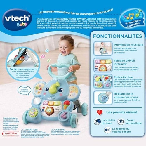 Vtech baby trottino elefant - trottino,