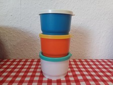 Tupperware  3 x Kunterbunt * Dose mit Deckel *  120ml orange blau weiß