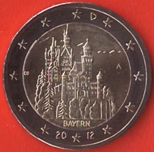 BRD - 2 Euro - 2012 A D F G J - Bayern - Schloß Neuschwanstein