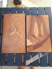 Bild Intarsien Vögel Boote