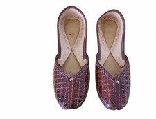 Indische Schuhe Damen handgefertigte Leder Mojaries Jutties Größe US 5.5 EU 35.5