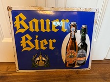 Emailleschild BAUER Bier