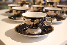 Kobaltblaues Kaffee-Geschirr