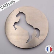 Glasuntersetzer Pferd Ziege aus Edelstahl