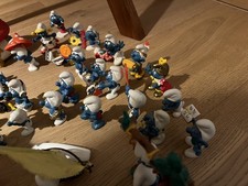 Antike Schleich Schlümpfe 32 Stück Sammlung inkl. Haus um 1975-1990