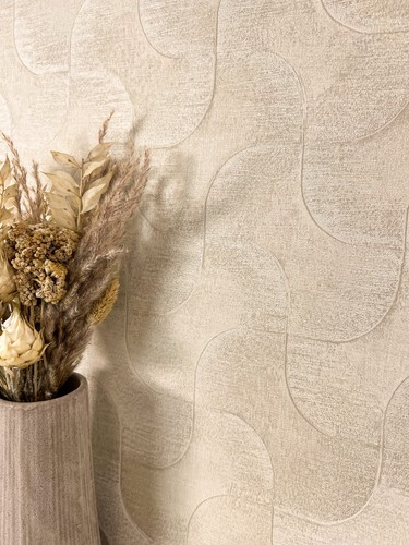 Newroom vliestapete beige - vliestapete,