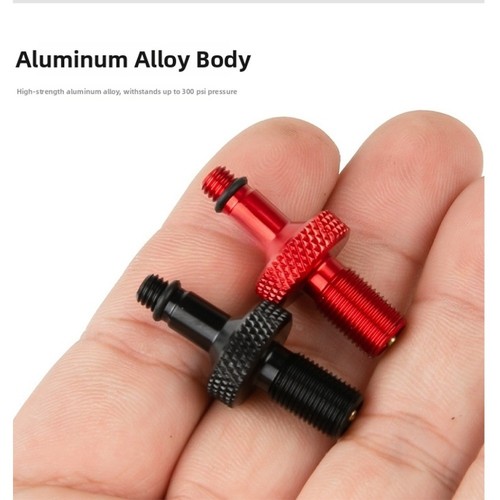 Aluminium luftventil adapter - aluminium,