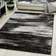 Teppich Wohnzimmer Modern Design Grau Kurzflor S - XXL und Mehr NEU