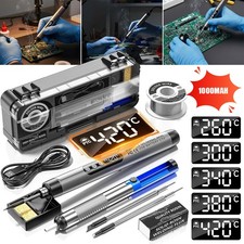 Mini Kabellos Akku Lötkolben Set Temperaturanpassungseinstellungen mit USB-Kabel