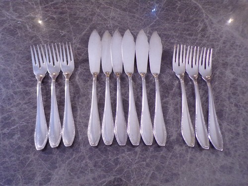 Elegantes fischbesteck - fischbesteck, 6