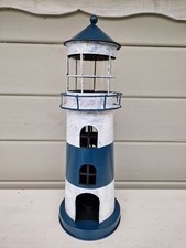 Laterne Leuchtturm Metall Blau