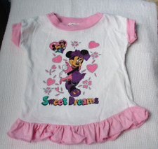 Puppennachthemd von DOLL AND ME  Größe 30cm  weiß-rosa  mit Minnie Mouse-Motiv