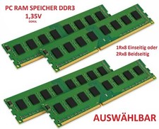 4GB 8GB DDR3 PC RAM PC3L-12800U DIMM 240-pol. 1,35V DIV Hersteller AUSWÄHLBAR