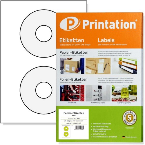 Runde klebeetiketten für - für, cd