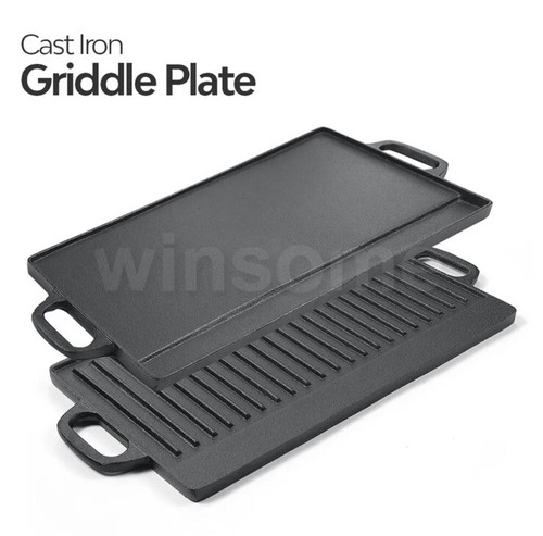 45cm gusseisen grillplatte - 45cm,