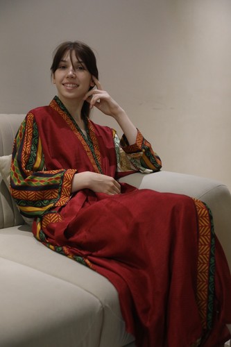 Reine seide rot - reine, kimono