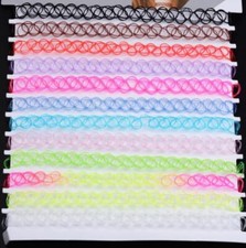 12x Kinder Halsband Damen Mädchen Halskette Tattoo Kette Set Elastisch Choker