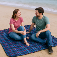 Picknickdecke Campingdecke Reisedecke Stranddecke 175x135 cm Picknick d-blau 146