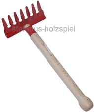 Kleiner Rechen rot aus Metall