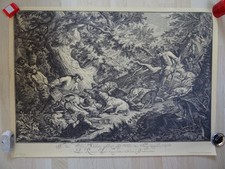 Kunstdruck "Wildschweinjagd"