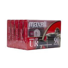 MAXELL UR-90, 90 min. Audiokassette 5er Pack ideal für Musik - IEC TYPE 1