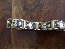 TOLEDO Armband schwarz gold filigran gearbeitet Sicherheitskettchen