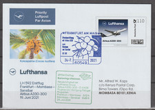 Lufthansa Erstflug Frankfurt - Mombasa LH 592 am 24.7. 2021