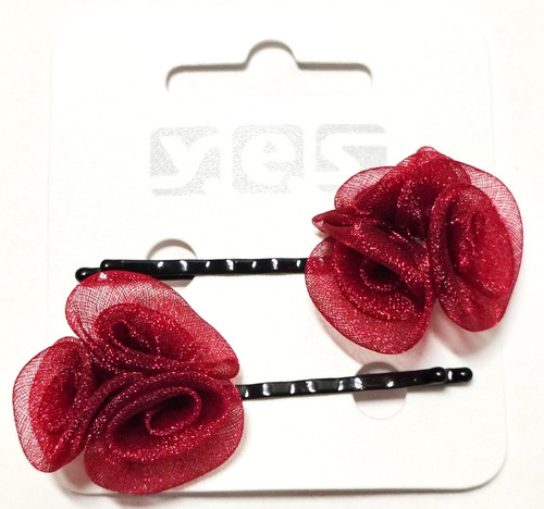 Elegante haarklemmen rot - elegante,