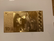 10 Euro Banknote in Blattgold