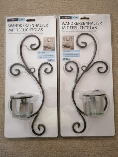Wandkerzenhalter mit teelicht - wandkerzenhalter,