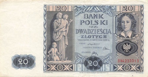 Zlotych banknote 1936 - zlotych,