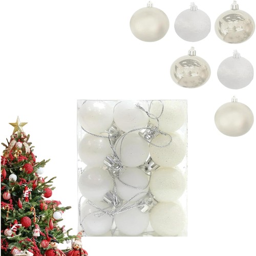 Weihnachtskugeln set weiß - weihnachtskugeln,
