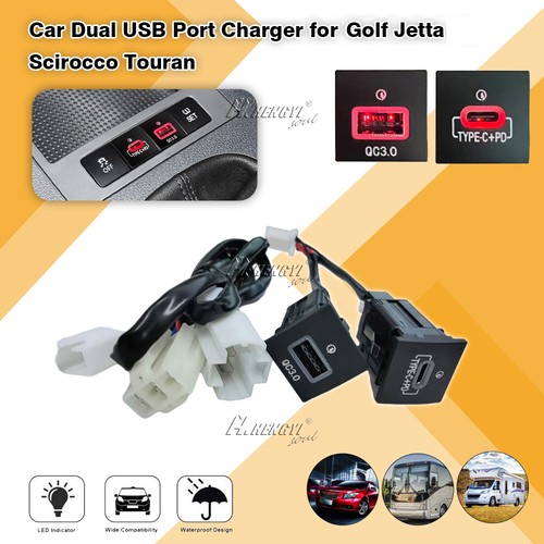 Dual usb qc3 - qc3.0+usb-c, auto