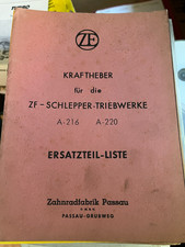 ZF Kraftheber Schlepper Triebwerke A216 A 220 Ersatzteilliste