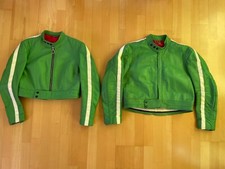 Größe S+M Grüne 1970er Harro Lederjacke neuwertig unbeschädigt