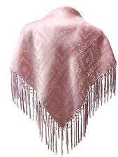 Seidentuch Dirndl-Trachtentuch Tuch rosa 75x75cm Dirndltuch Seide Fransentuch