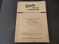 Original Service Manual Schaltplan  Graetz   Umbau Anleitung Baujahr 1950-1952