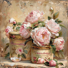 Wandbild Vintage Retro Dosen