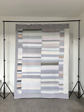 Patchwork Quilt Steppdecke Plaid Streifen Handarbeit Baumwolle cotton neu