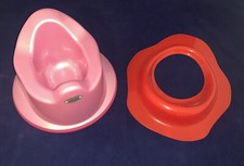 #SET Deluxe Töpfchen Kinder Topf Baby WC rosa perlmutt Toiletten Sitz Trainer