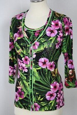 Damen Twinset Shirt+Jacke bunt