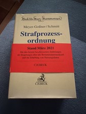 StPO - Meyer-Goßner  Schmitt Kommentar - wie neu - 2021, 64. Auflage