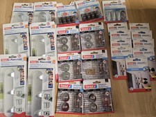 Tesa Selbstklebende Hakenleiste Klebeschraube Klettpunkte Gardinenhaken.